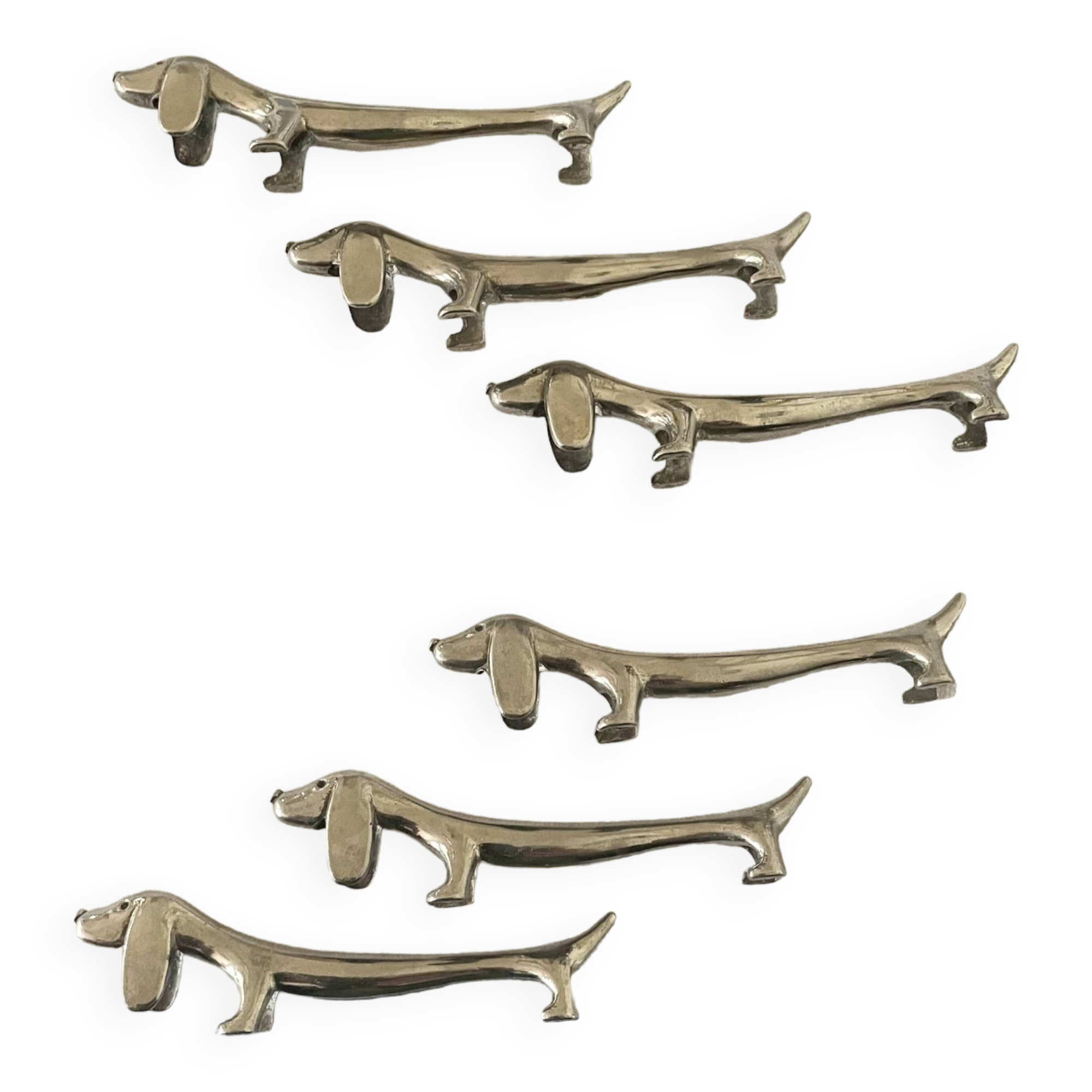 Knife holder dogs bassets metal