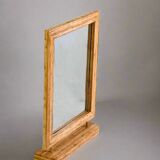 Rectangular Rattan Vanity Mirror Vintage Style