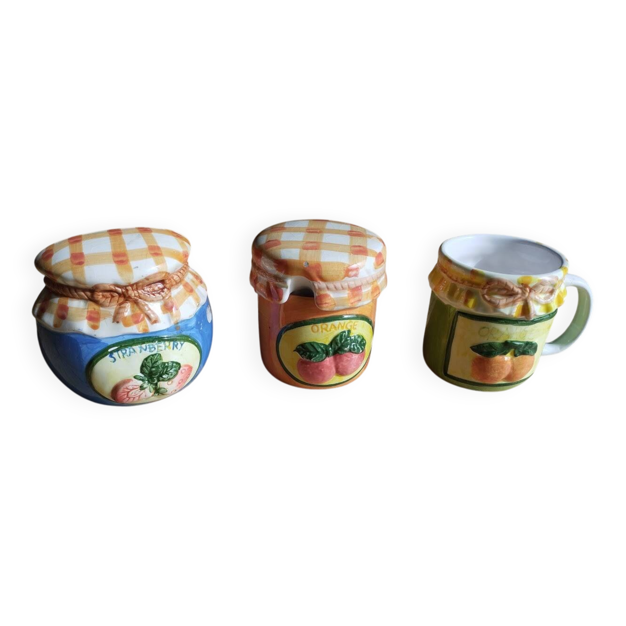 Retro ceramic barbotine kitchen set