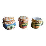 Retro ceramic barbotine kitchen set