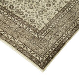 Tapis beige oriental ancien fait à la main 207 cm x 310 cm