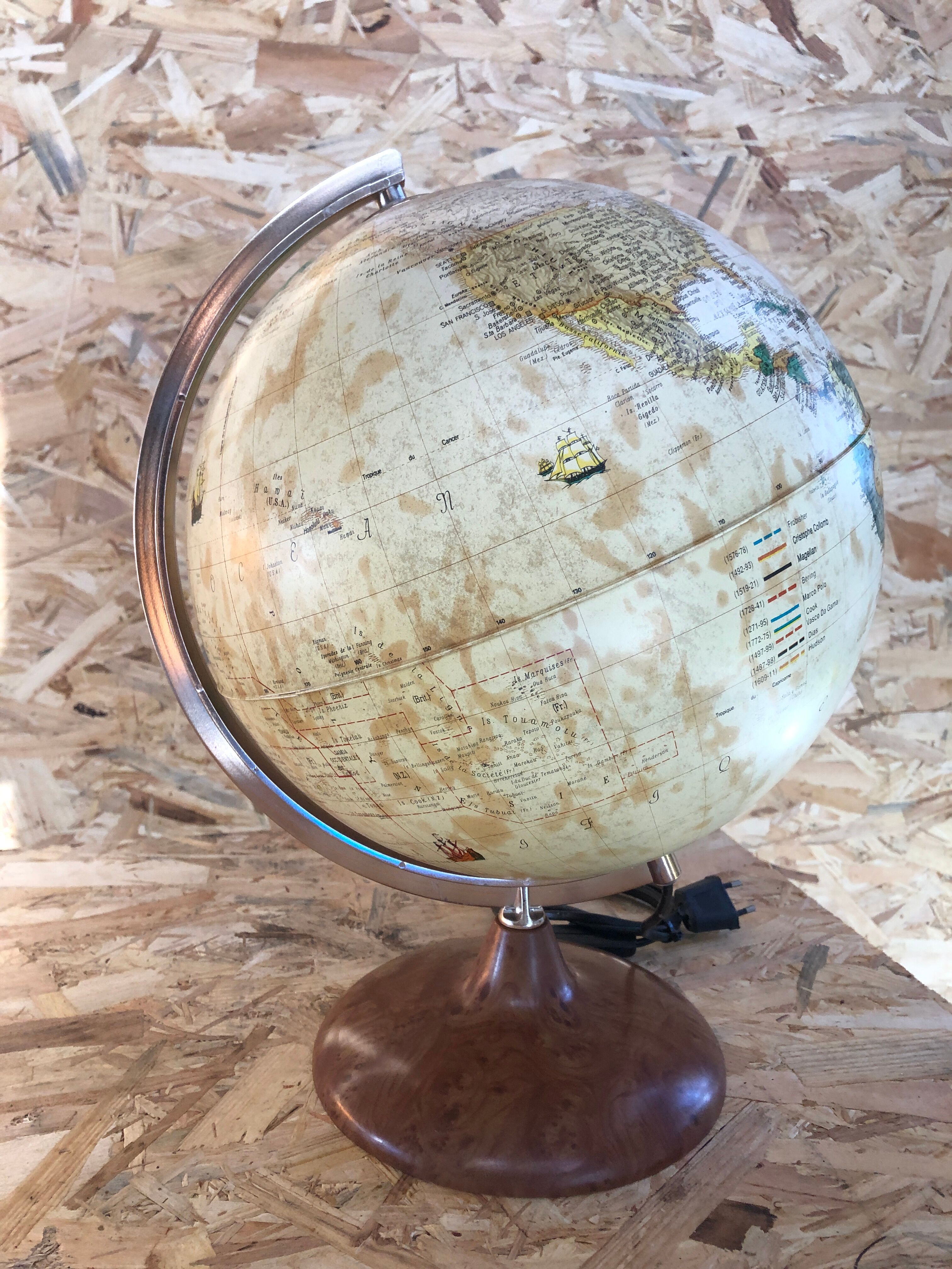 Former globe world map tecnodidattica discovery 30 vintage