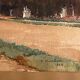 Watercolor Pierre Huvelliez 1891-1959 view park Palace of Versailles