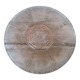 Art Deco plate in moulded pressed glass with a daisy pattern.