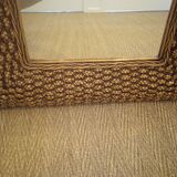 Mirror in woven water hyacinth