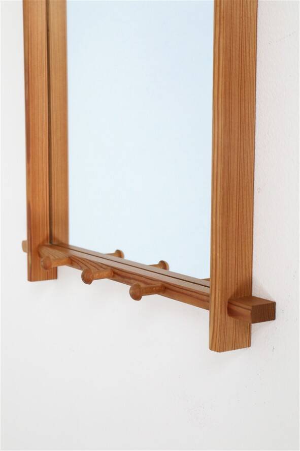 Miroir en pin, Danemark années 50-70