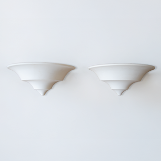 pair of plaster sconces