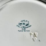 2 flat ironstone plates from Creil & Montereau