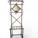Art Deco, coat rack with bamboo mirror, diamond shape, around 1930.
