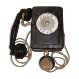 Bakelite old black wall phone 1924