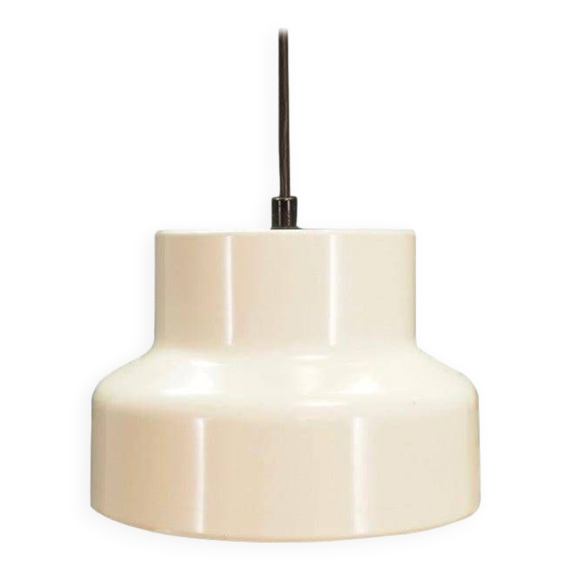 White pendant lamp, Danish design, 1970s, production: Denmark