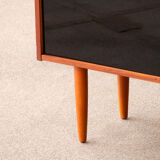 Vintage teak and glass sideboard 114cm