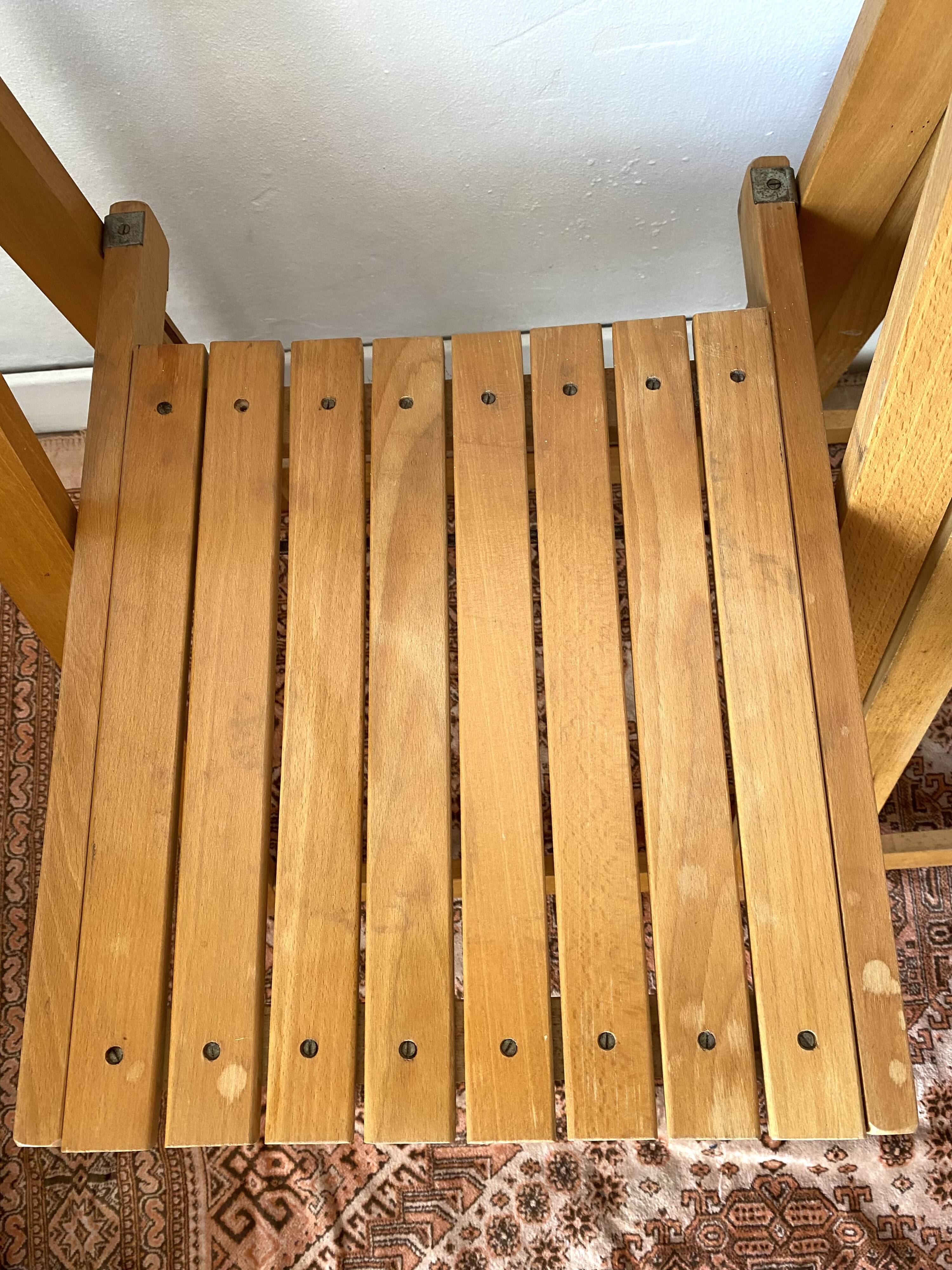 designer folding chairs in beech wood