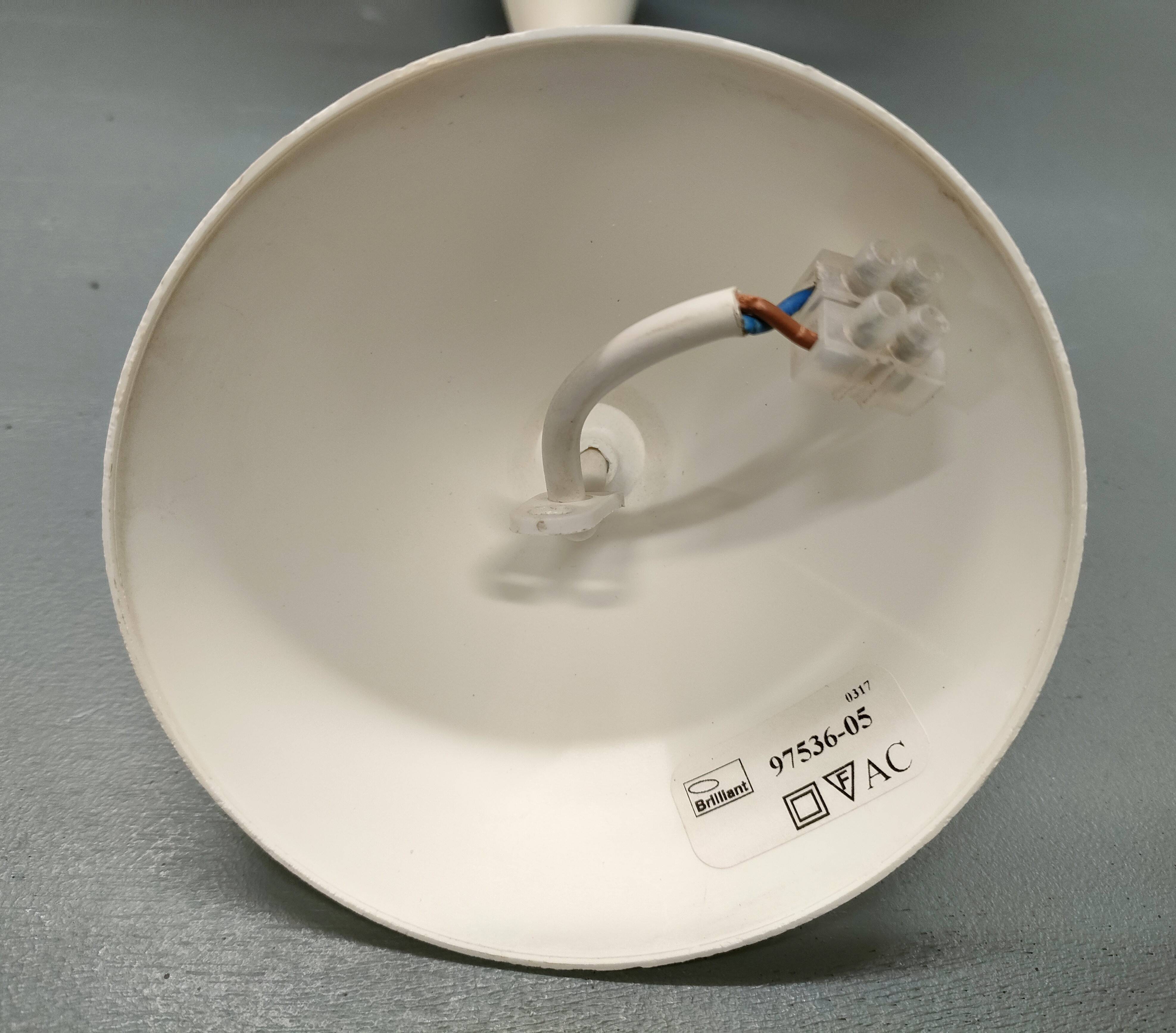 Brilliant luminaires - Vintage pendant light in white lacquered metal - 80s