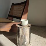 Side table in petrified wood