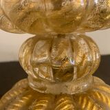 Foot of blown glass lamp by Murano, Barovier, Cordonato d'Oro, 1950