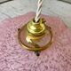 Walking suspension in Clichy glass speckled pink bobon years 20-30