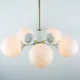 Vintage White 1970s Sputnik Chandelier – Mid-Century Modern Ceiling Light