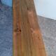 Solid patinated wood bench 140cm