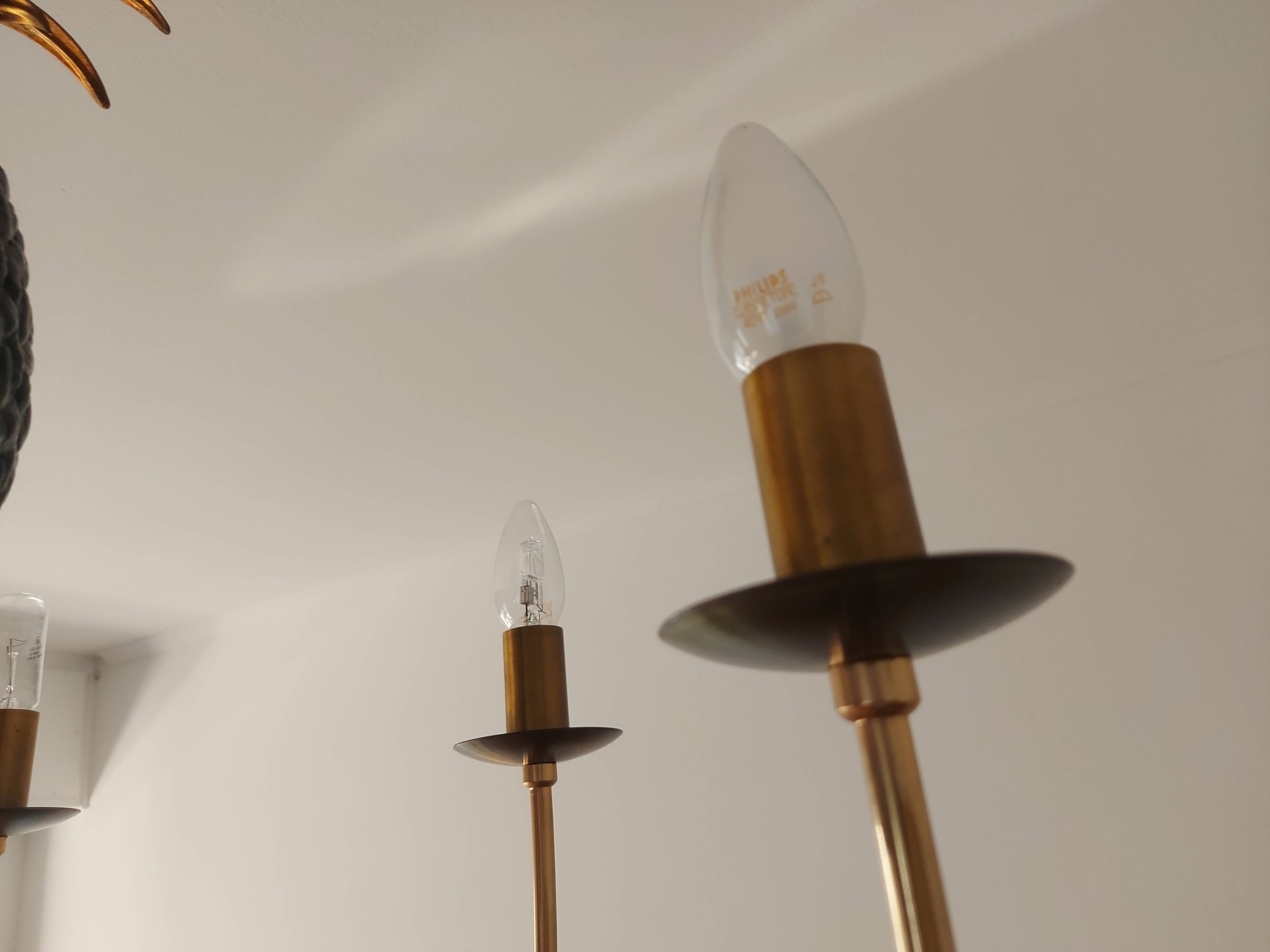 Pineapple chandelier from the 70'S in brass