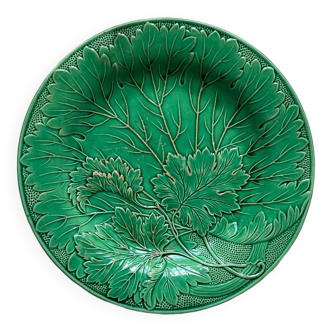 Montereau foliage slip plate 19th century