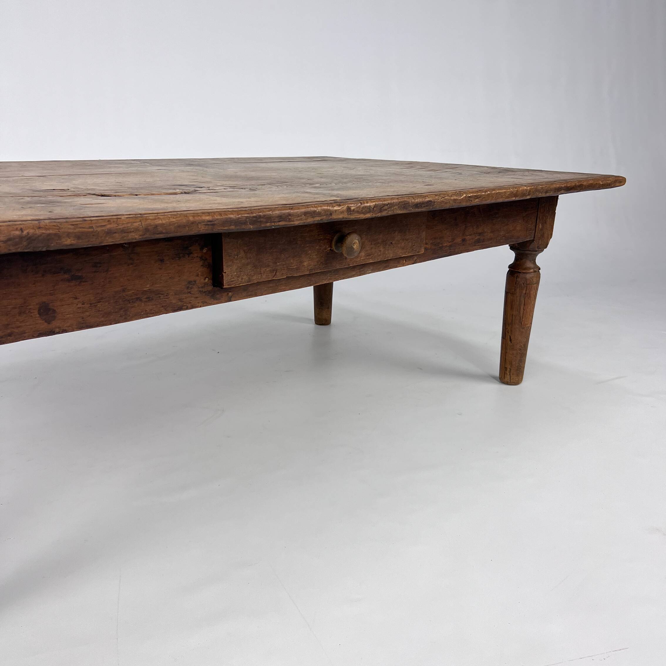 Table basse antique hollandaise en chêne, XIXe siècle