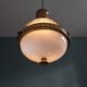 Holophane pendant lamp in prismatic glass and brass, 1920s-30s