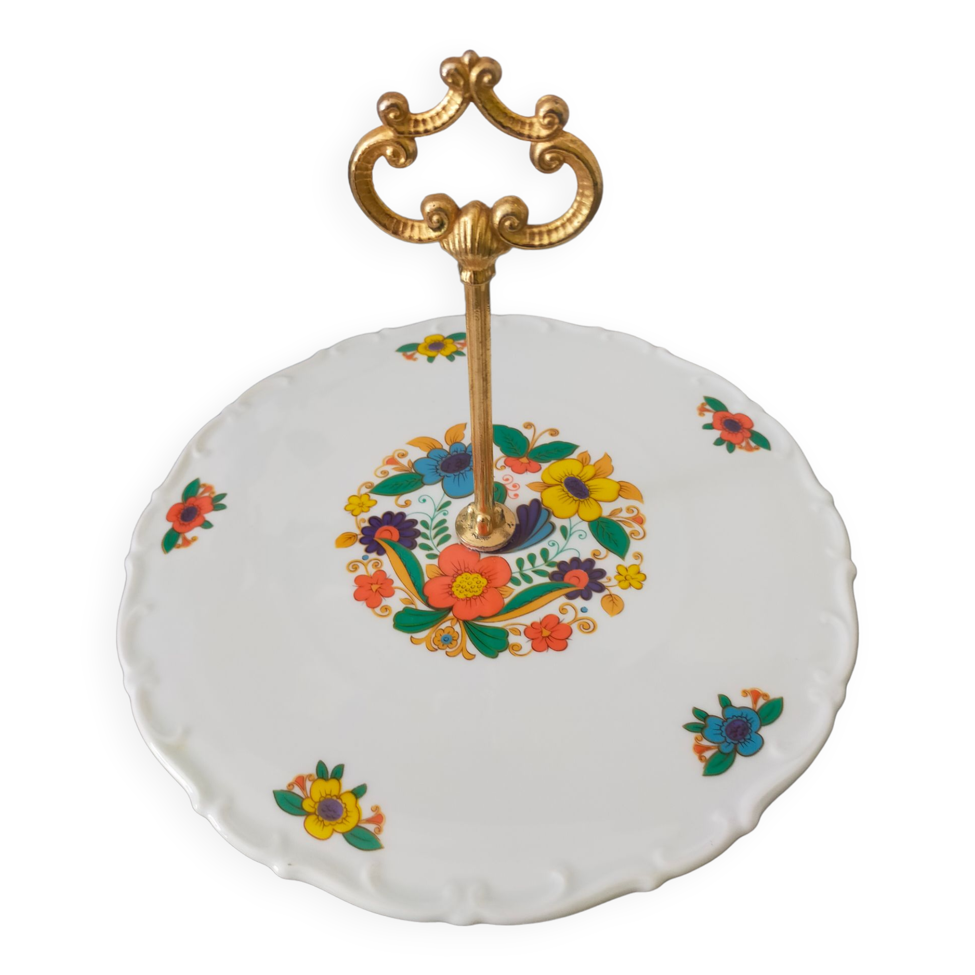 Vintage cake stand, old cake server, cake tray, Royal Tettau Bavaria
