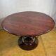 Vintage Art Deco Style Round Dining Table – Oak Top & Chrome Base – Designe