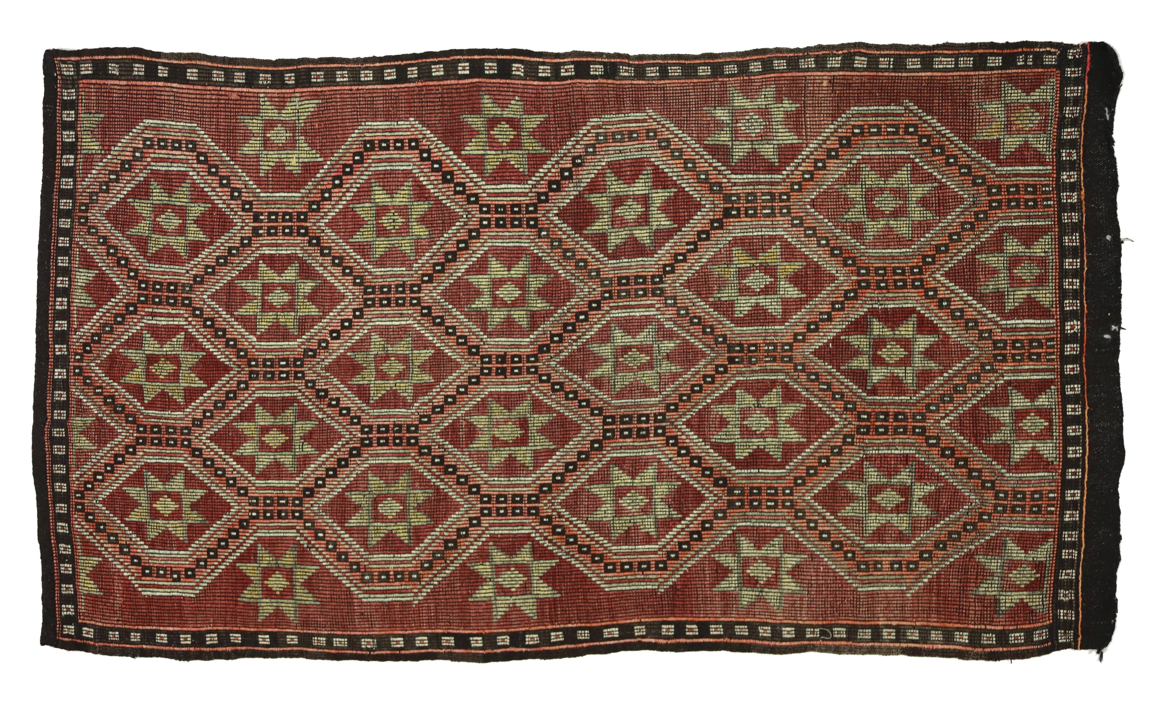 Anatolian handmade kilim rug 296 cm x 168 cm