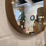 Rear view mirror and free form brass outline 75x65cm