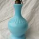 Pied de lampe bleu en opaline