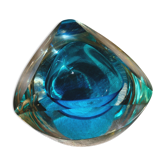 Diamond ashtray in Murano glass by Seguso