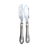 Set of 2 cheese knives and butter old silver hallmark Minerve