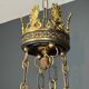 Important lustre de style Empire en bronze et tôle verte