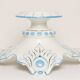 White and blue ceramic chandelier from the 20th century, France, 1960s.