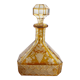 Engraved and cut crystal decanter