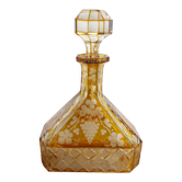 Carafe en cristal gravé et taillé