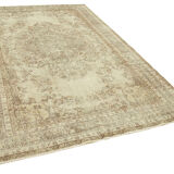 Tapis beige anatolien contemporain tissé à la main 193 cm x 300 cm