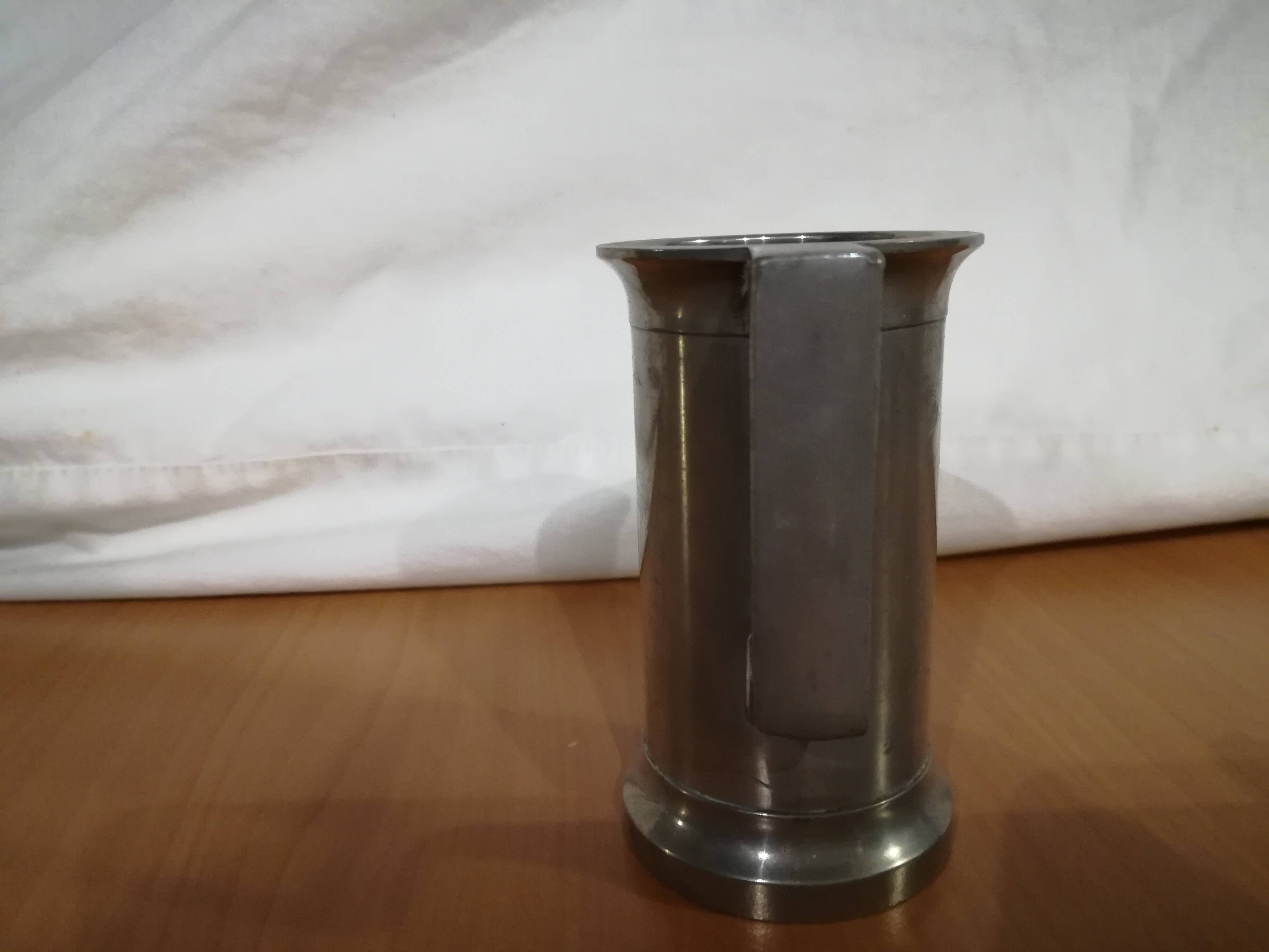 Baby Whiskey double jigger in pewter