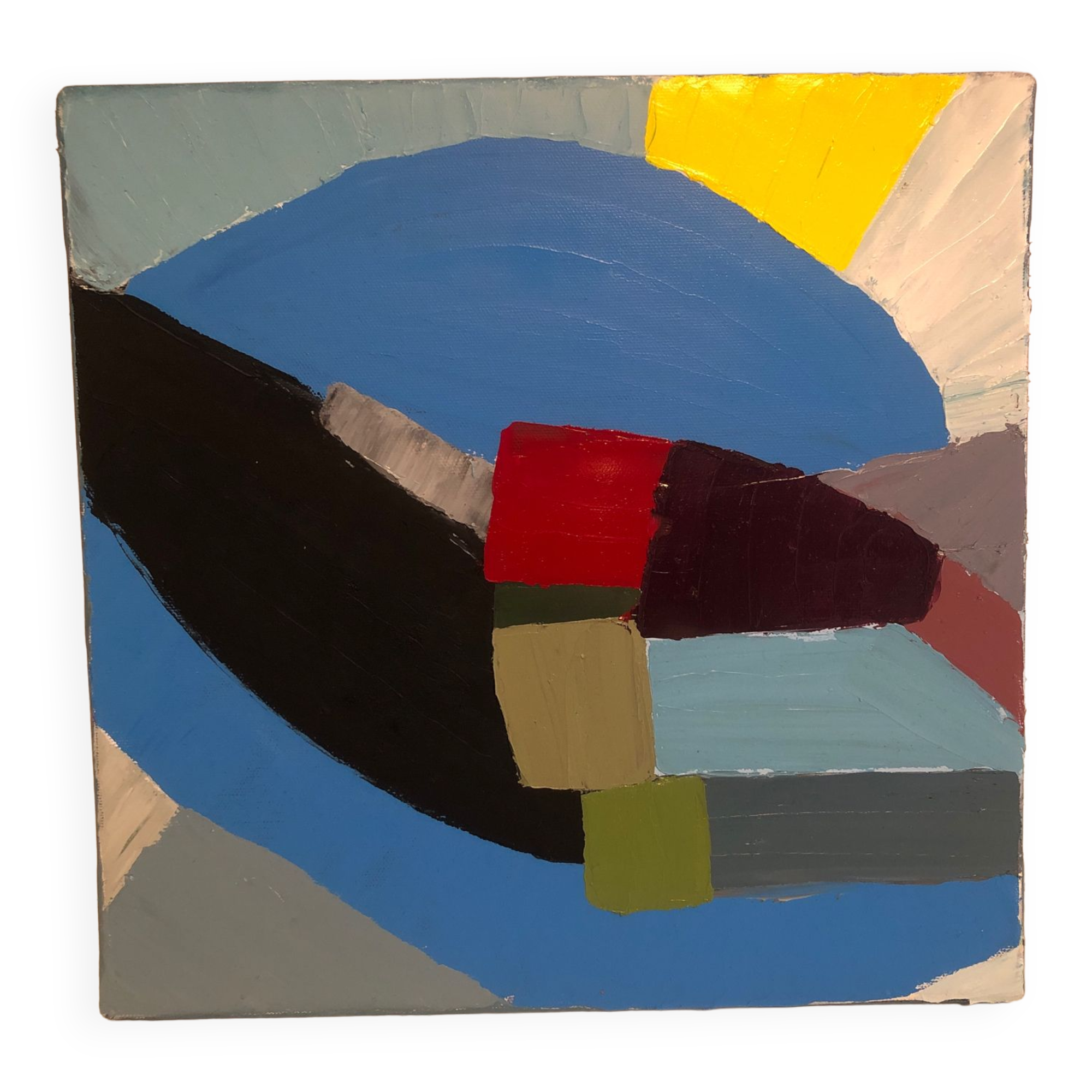 Abstract Blue Knife Oil Painting