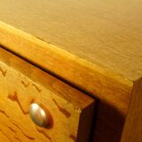 Golden oak compass stand & speaker cabinet 1960