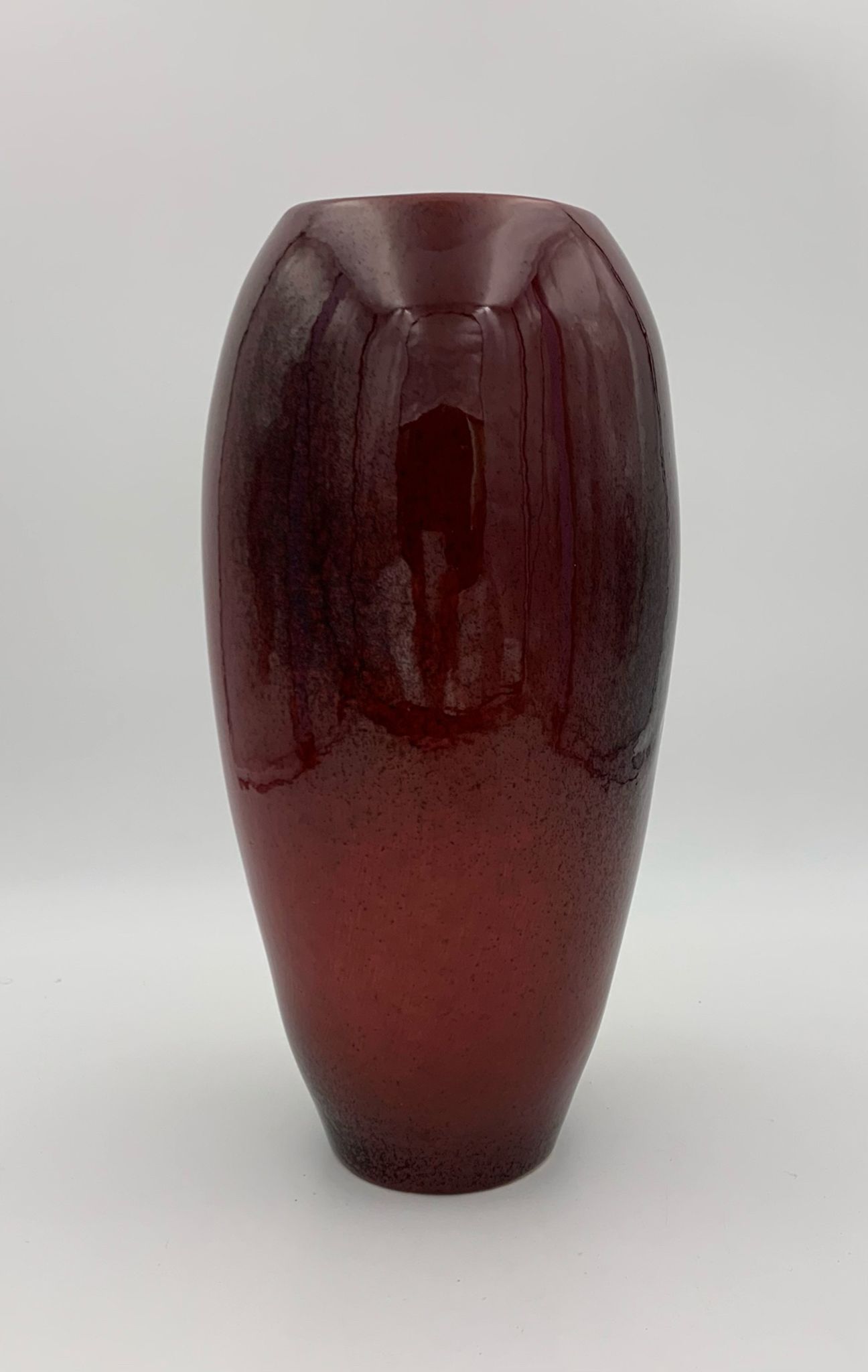 Vase Max Idlas, céramique rouge « Sang de bœuf », années 1970