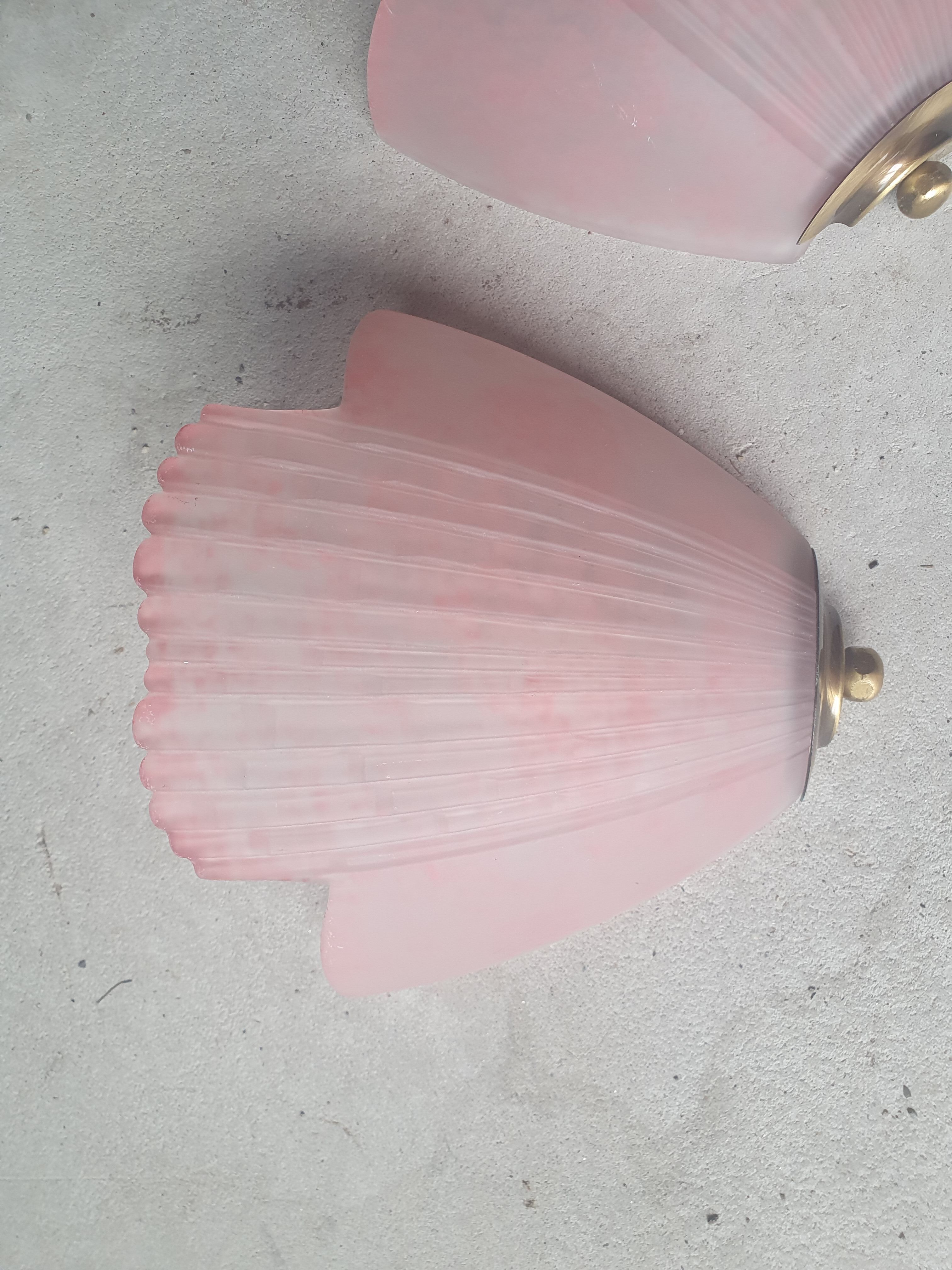 Pair of Marinha Grande glass wall lamps