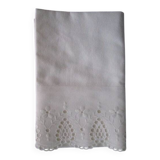 Antique embroidered cotton children's pillowcase: 55x41cm