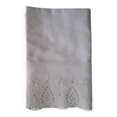 Antique embroidered cotton children's pillowcase: 55x41cm