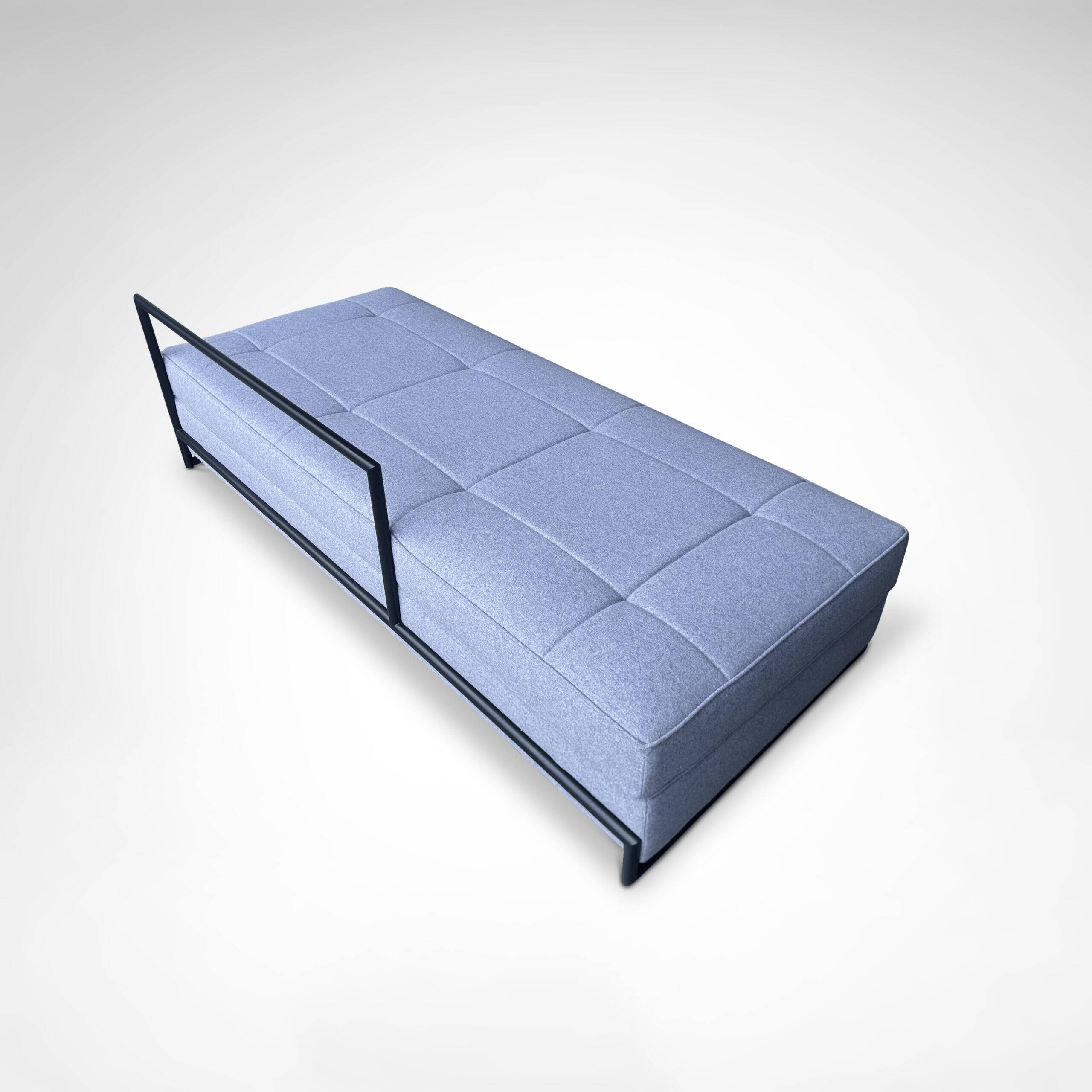 Day Bed by Eileen Gray in black metal and Kvadrat wool fabric for Classicon