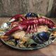 Portuguese Palissy plate depicting a lobster, 19th century