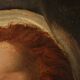 Ancient painting Female head attributed to A. Del Sarto, tempera on wood