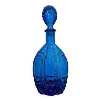 Bouteille bleue cobalt style flacon de parfum